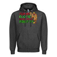 Charcoal Heather feed me elote and tell me i am pretty Zipper Hoodie - AdoDesignShop