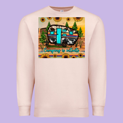 Camping Is Intents Premium Sweatshirt Designed By Jahusdesignshop