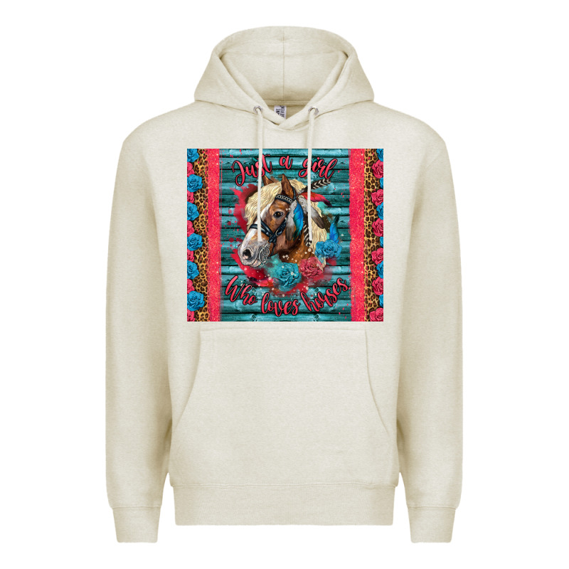 Just A Girl Who Loves Horses Premium Hoodie by LillyAllenDesigns | Teevron
