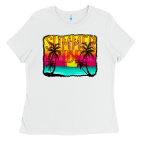 White summer vibes Ladies Tee - CowCowDesign