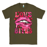 Army Green Love bites Valentine's Day Classic Tee - HowdyJamesFarm