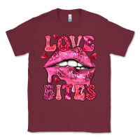 Burgundy Love bites Valentine's Day Classic Tee - HowdyJamesFarm