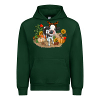 Forest Green Fall baby cow Urban Hoodie - RanaPortraitStore