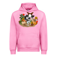 Fuchsia Pink Fall baby cow Urban Hoodie - RanaPortraitStore