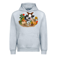 Heather Grey Fall baby cow Urban Hoodie - RanaPortraitStore