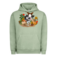 Pigment Oil Green Fall baby cow Urban Hoodie - RanaPortraitStore