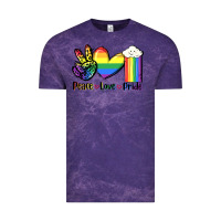 Cloud Purple Peace love Pride Vintage Tee - FaDigitalArtStudio