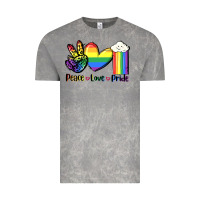 Cloud Rock Peace love Pride Vintage Tee - FaDigitalArtStudio