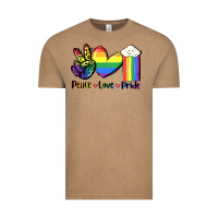 Vintage Coffee Peace love Pride Vintage Tee - FaDigitalArtStudio