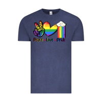 Vintage Denim Peace love Pride Vintage Tee - FaDigitalArtStudio