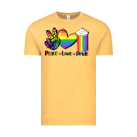Vintage Mustard Peace love Pride Vintage Tee - FaDigitalArtStudio