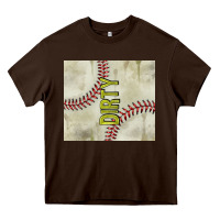 Chocolate Brown dirty baseball Heavy Core Tee - TumblerDesignByShophia