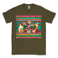 Army Green mexican tequila skull roses cactus sombrero Classic Tee - Artiststas