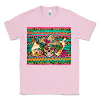 Bubblegum Pink mexican tequila skull roses cactus sombrero Classic Tee - Artiststas