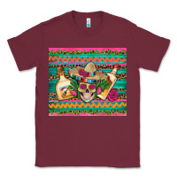 Burgundy mexican tequila skull roses cactus sombrero Classic Tee - Artiststas