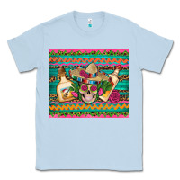 Dusty Blue mexican tequila skull roses cactus sombrero Classic Tee - Artiststas
