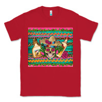 Red mexican tequila skull roses cactus sombrero Classic Tee - Artiststas
