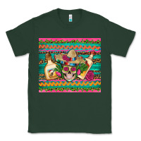 Sports Green mexican tequila skull roses cactus sombrero Classic Tee - Artiststas