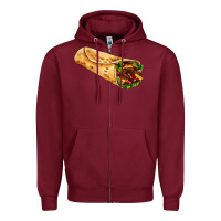 Burgundy burrito Zipper Hoodie - AdoDesignShop