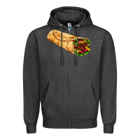 Charcoal Heather burrito Zipper Hoodie - AdoDesignShop