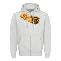 Dove Grey burrito Zipper Hoodie - AdoDesignShop
