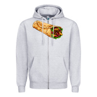 Heather Grey burrito Zipper Hoodie - AdoDesignShop