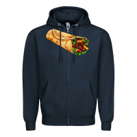 Navy burrito Zipper Hoodie - AdoDesignShop
