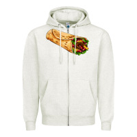 Oatmeal Heather burrito Zipper Hoodie - AdoDesignShop