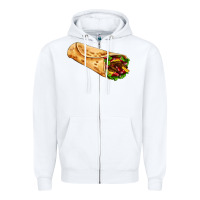 White burrito Zipper Hoodie - AdoDesignShop