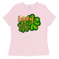 St. Patrick's Lucky And Shamrock Ladies Tee | Teevron