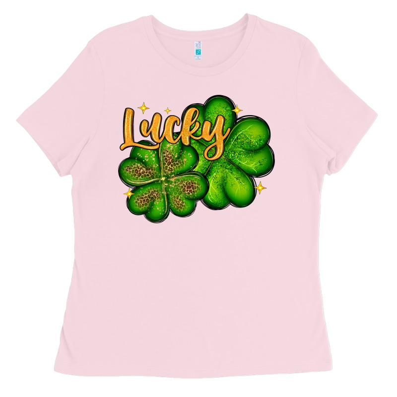 St. Patrick's Lucky And Shamrock Ladies Tee by OliviaCreatesArt | Teevron