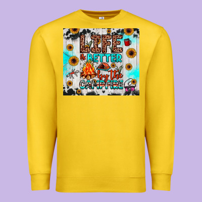 Life Is Better By The Campfire Premium Sweatshirt Designed By Jahusdesignshop