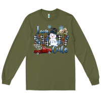 Army Green I am Snow Cute Long Sleeve Tee - FaDigitalArtStudio