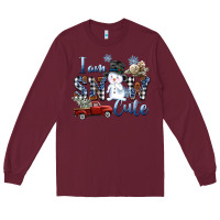 Burgundy I am Snow Cute Long Sleeve Tee - FaDigitalArtStudio