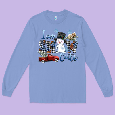 I Am Snow Cute Long Sleeve Tee Designed By Fadigitalartstudio
