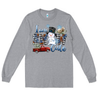 Heather Grey I am Snow Cute Long Sleeve Tee - FaDigitalArtStudio