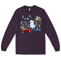 Plum I am Snow Cute Long Sleeve Tee - FaDigitalArtStudio