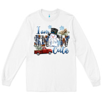 White I am Snow Cute Long Sleeve Tee - FaDigitalArtStudio