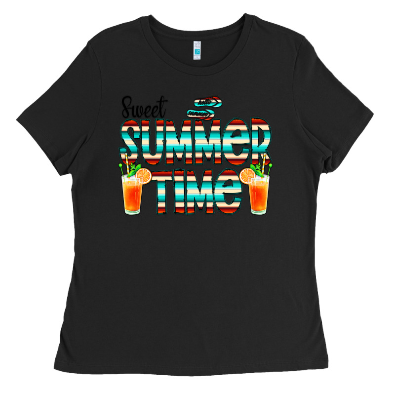 Sweet Summer Time Cocktail Ladies Tee by CowCowDesign | Teevron