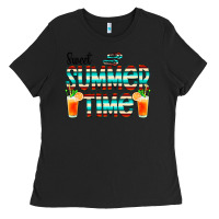 Black sweet summer time cocktail Ladies Tee - CowCowDesign