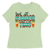 Matcha sweet summer time cocktail Ladies Tee - CowCowDesign