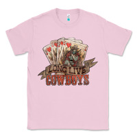 Bubblegum Pink Long live cowboys cards Classic Tee - HowdyJamesFarm