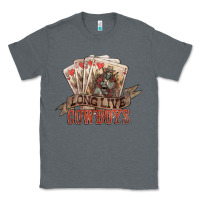 Charcoal Heather Long live cowboys cards Classic Tee - HowdyJamesFarm