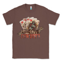 Chestnut Long live cowboys cards Classic Tee - HowdyJamesFarm