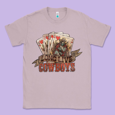 Long Live Cowboys Cards Classic Tee Designed By Howdyjamesfarm