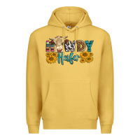 Antique Gold Western Howdy Heifer With Simmental Cow Premium Hoodie - LillyAllenDesigns