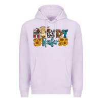 Lilac Western Howdy Heifer With Simmental Cow Premium Hoodie - LillyAllenDesigns