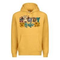 Mustard Western Howdy Heifer With Simmental Cow Premium Hoodie - LillyAllenDesigns