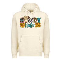 Sandshell Western Howdy Heifer With Simmental Cow Premium Hoodie - LillyAllenDesigns