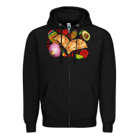 Black empanadas roses onion lime and avocado Zipper Hoodie - AdoDesignShop